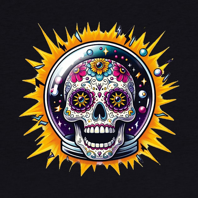 Sugar Skull Astronaut by ImaginativeInkPOD